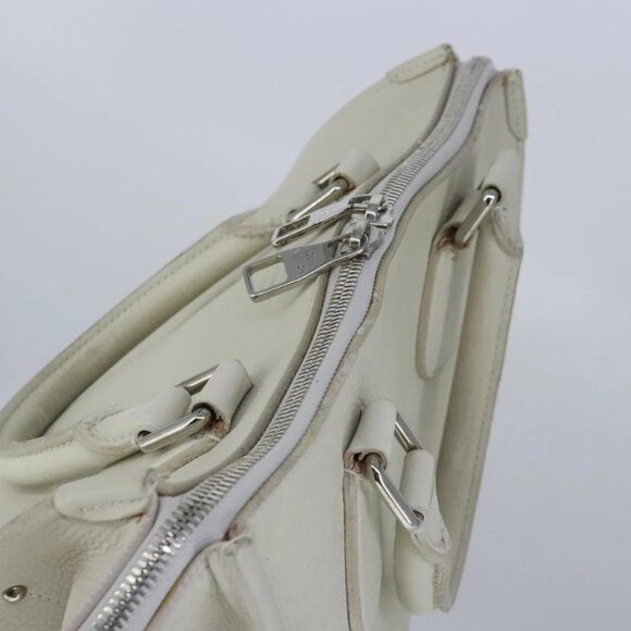 LOUIS VUITTON Naxos Cabas Hand Bag Leather White - Picture 10 of 16